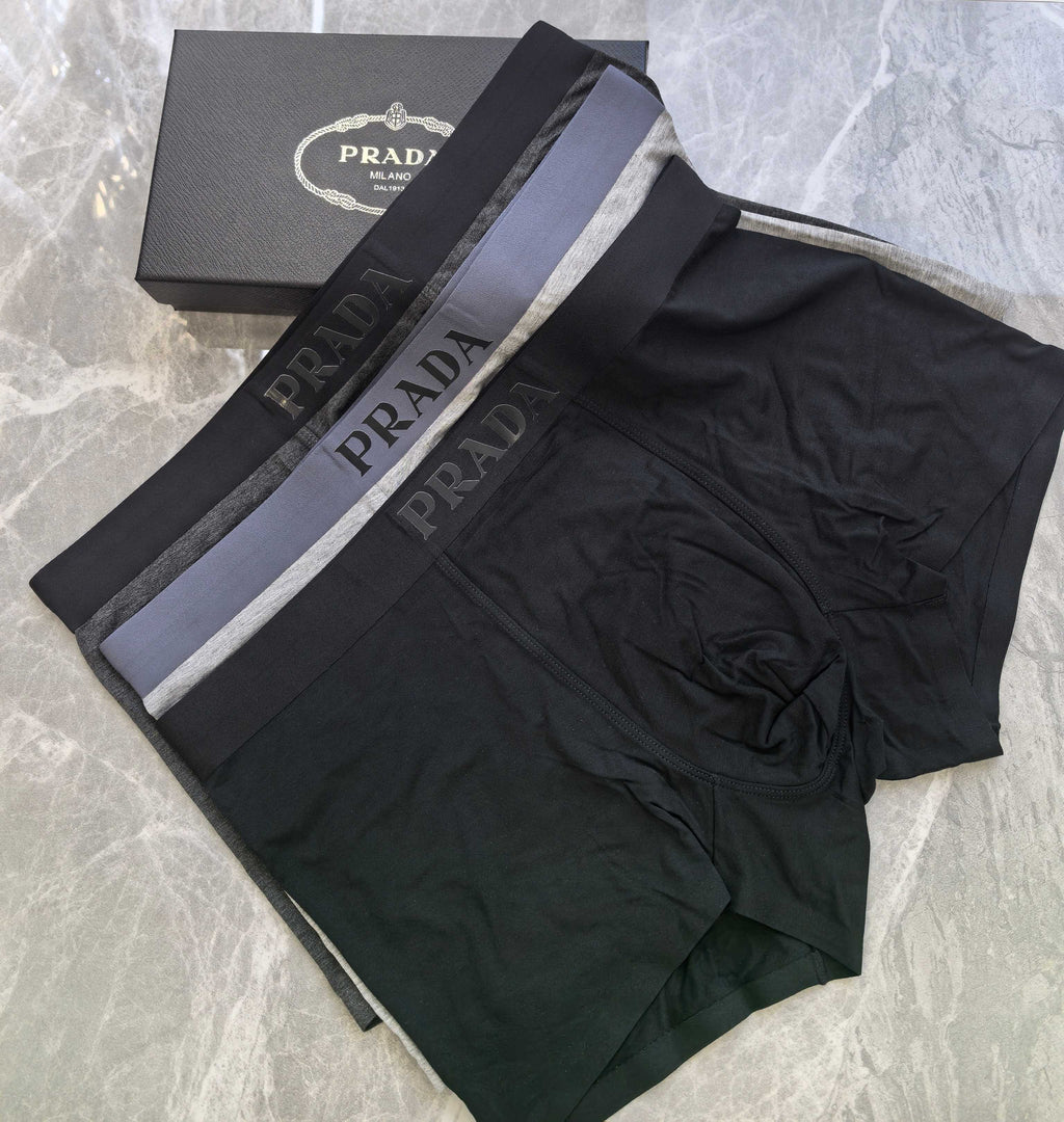 Prada contrast lettered waist boxer briefs - view 1