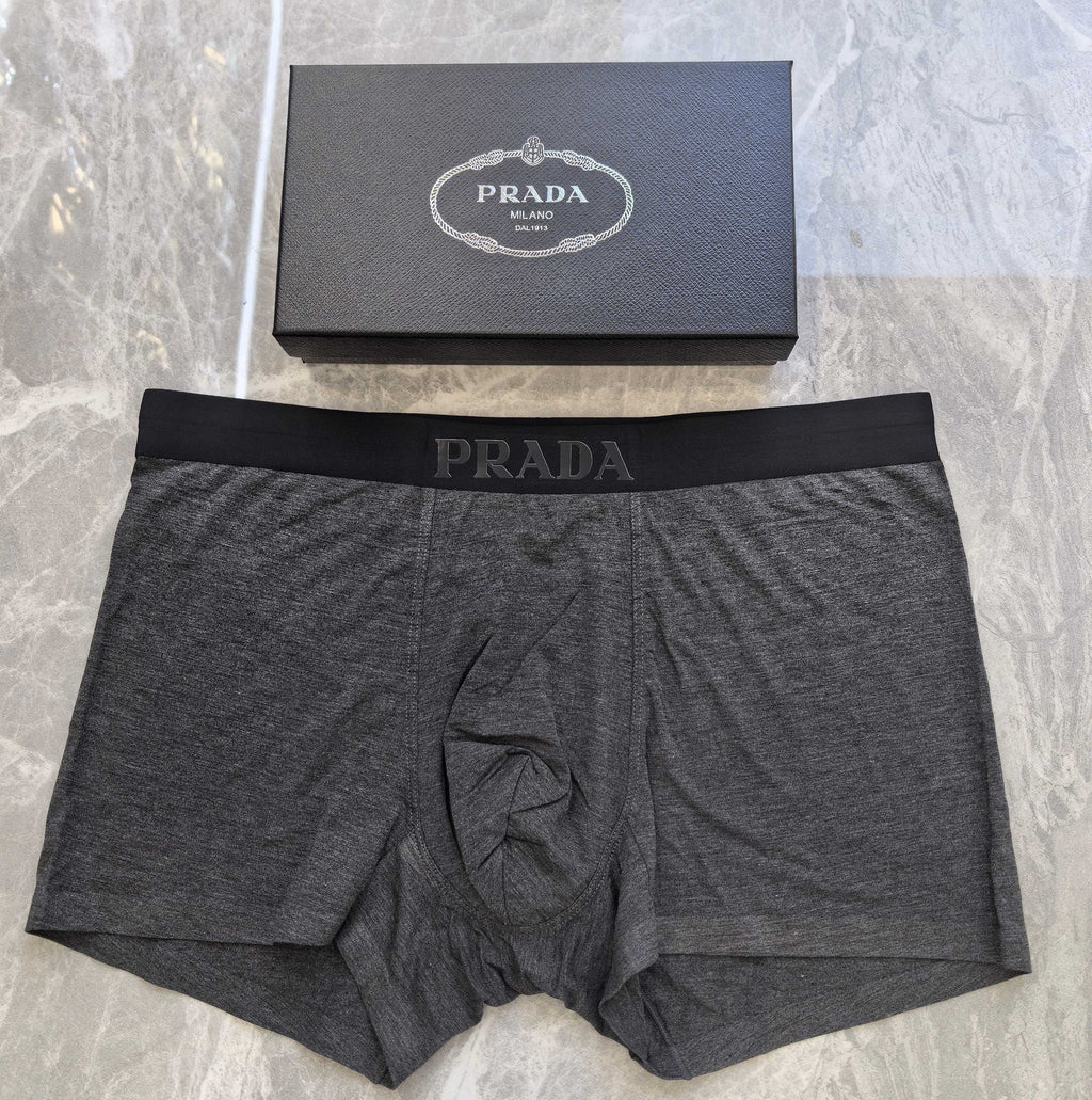 Prada contrast lettered waist boxer briefs - view 4