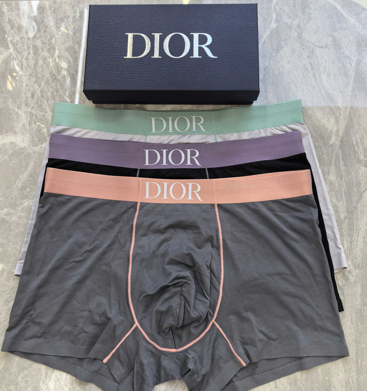 Dior contrast seam waist boxer briefs - view 4