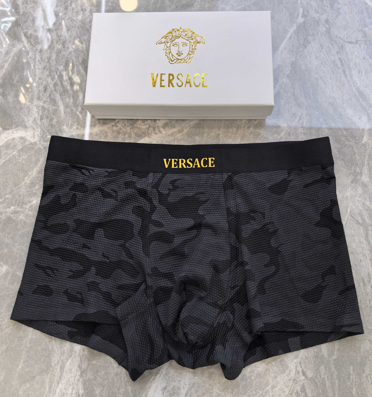 Versace blue camouflage waist boxer briefs - view 2