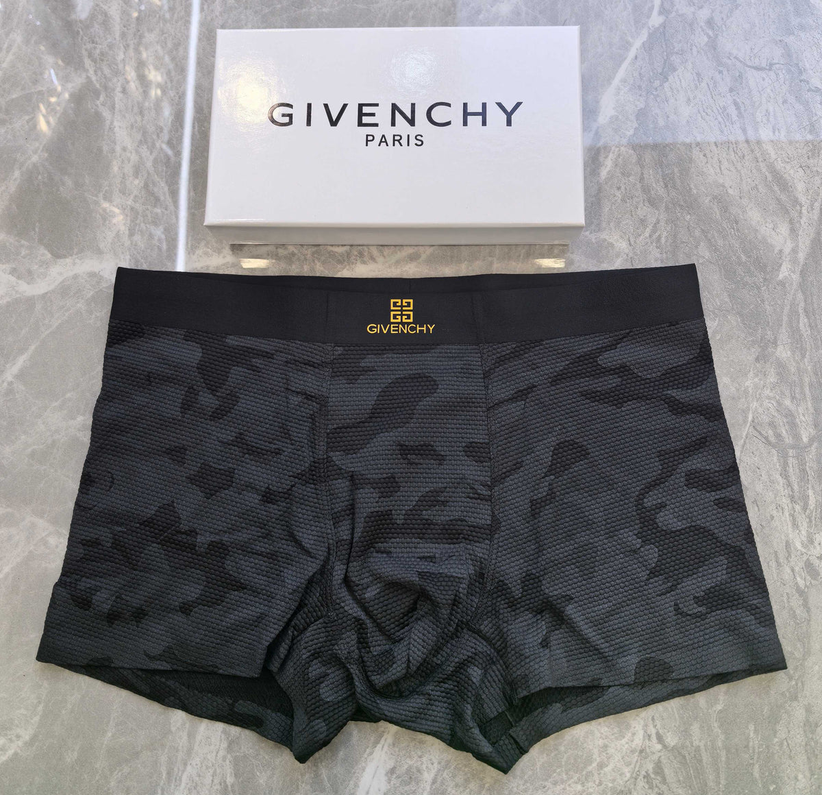 Givenchy gray camouflage emblem boxer briefs - view 2