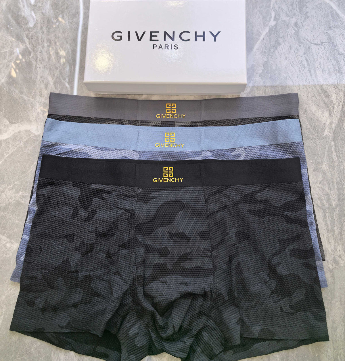 Givenchy gray camouflage emblem boxer briefs - view 4