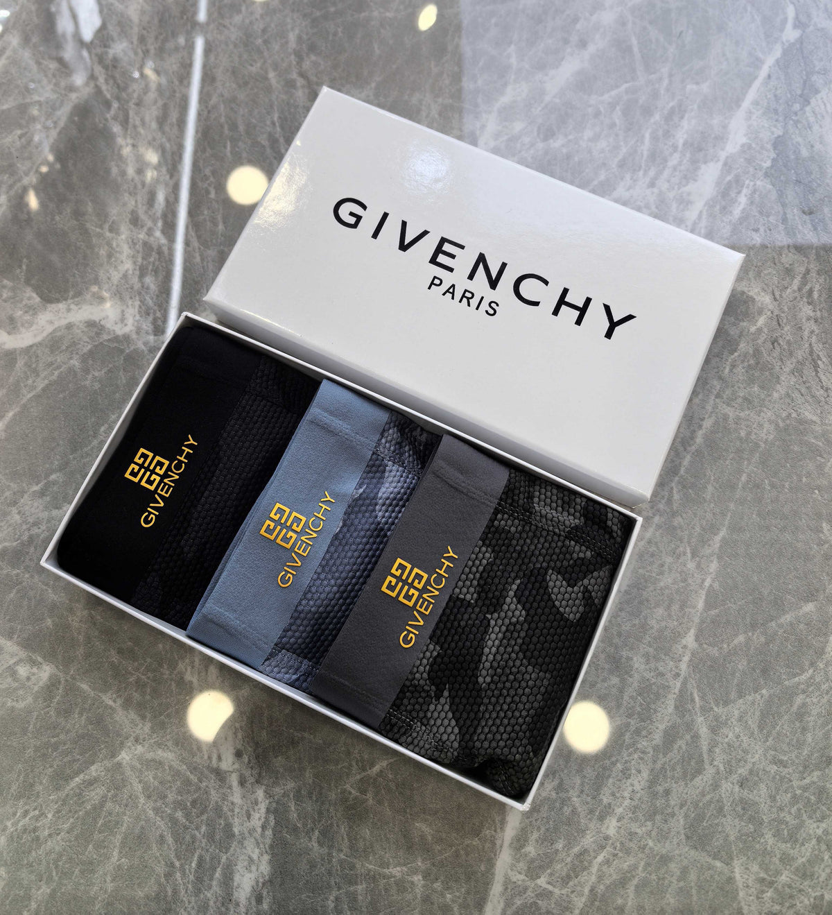 Givenchy gray camouflage emblem boxer briefs - view 6