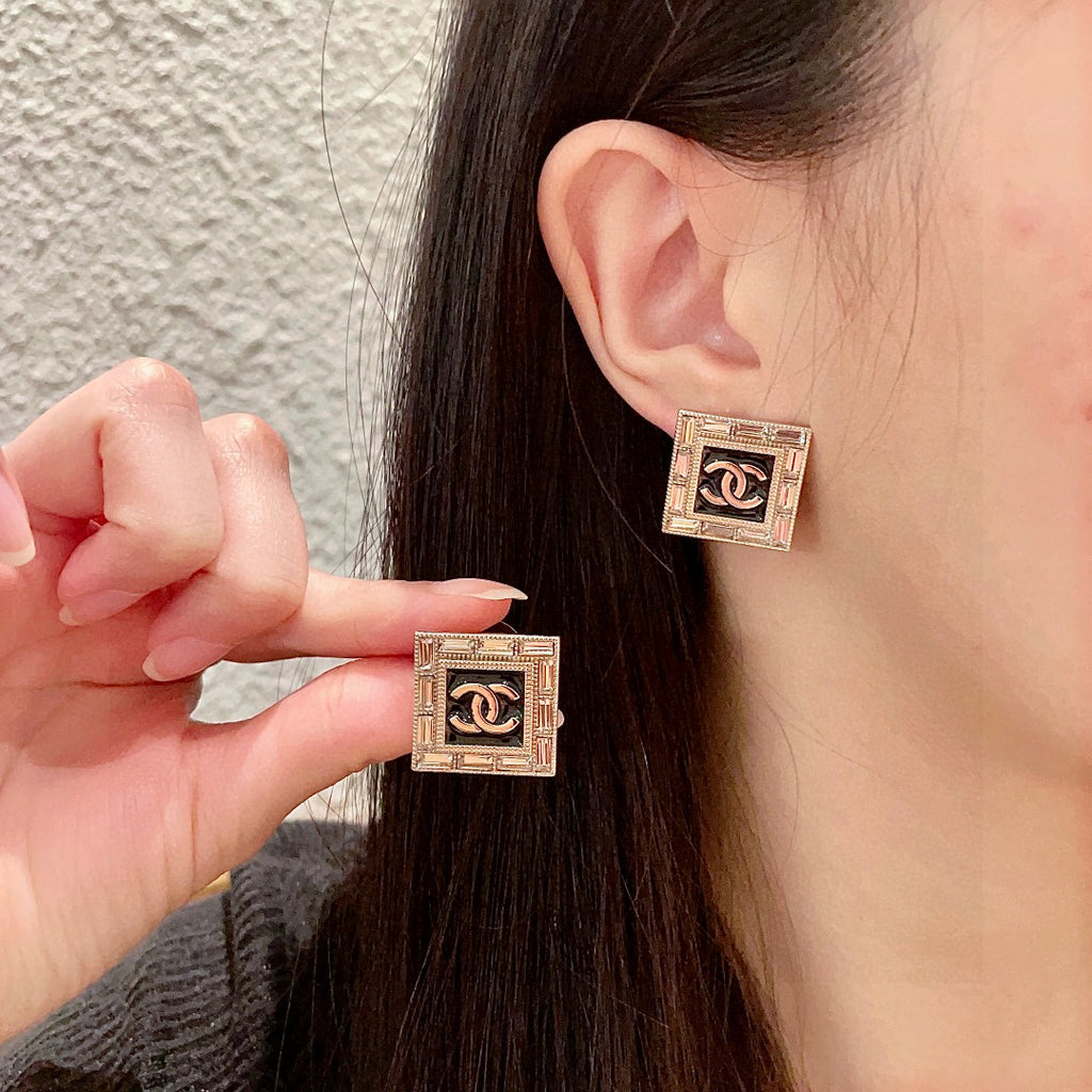 Chanel Interlocking C Stud Earrings - album image 1