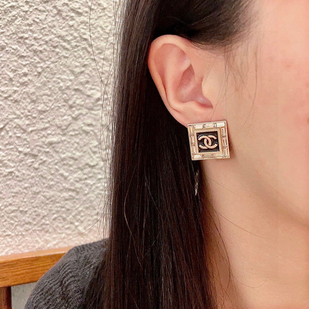 Chanel Interlocking C Stud Earrings - album image 3