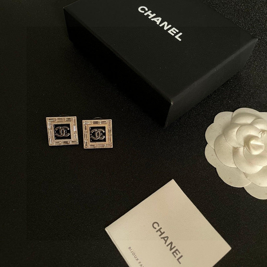 Chanel Interlocking C Stud Earrings - album image 5