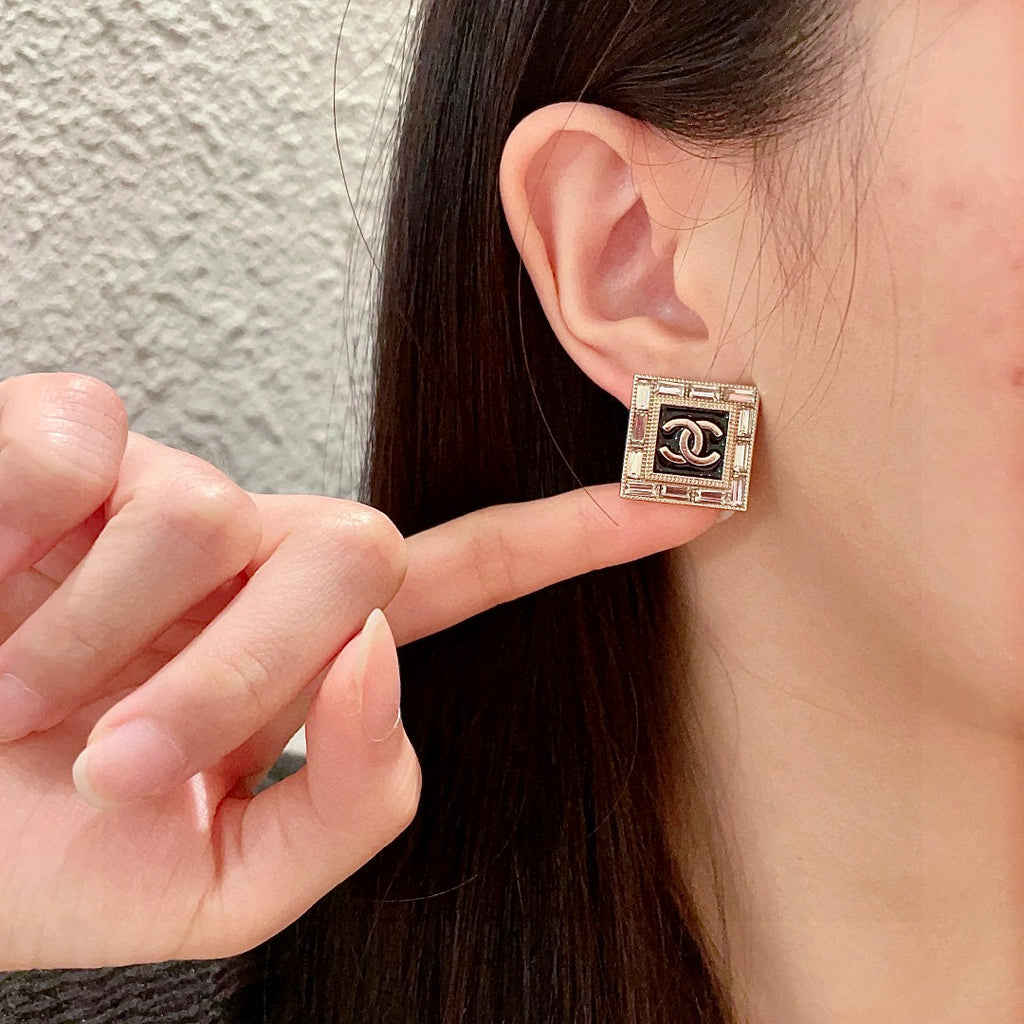 Chanel Interlocking C Stud Earrings - album image 2