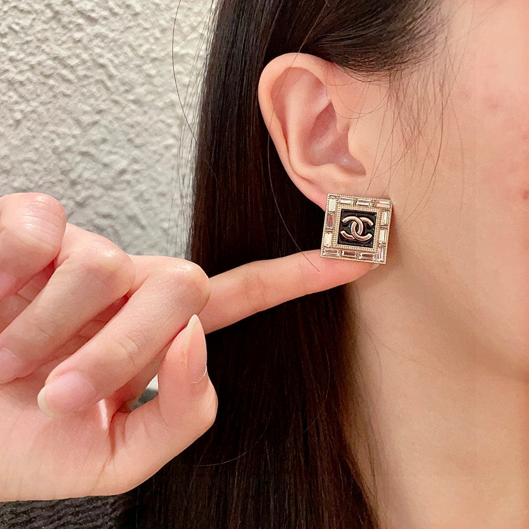 Chanel Interlocking C Stud Earrings - album image 2