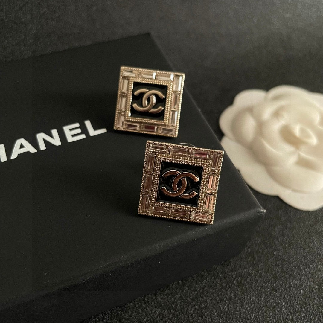 Chanel Interlocking C Stud Earrings - album image 9