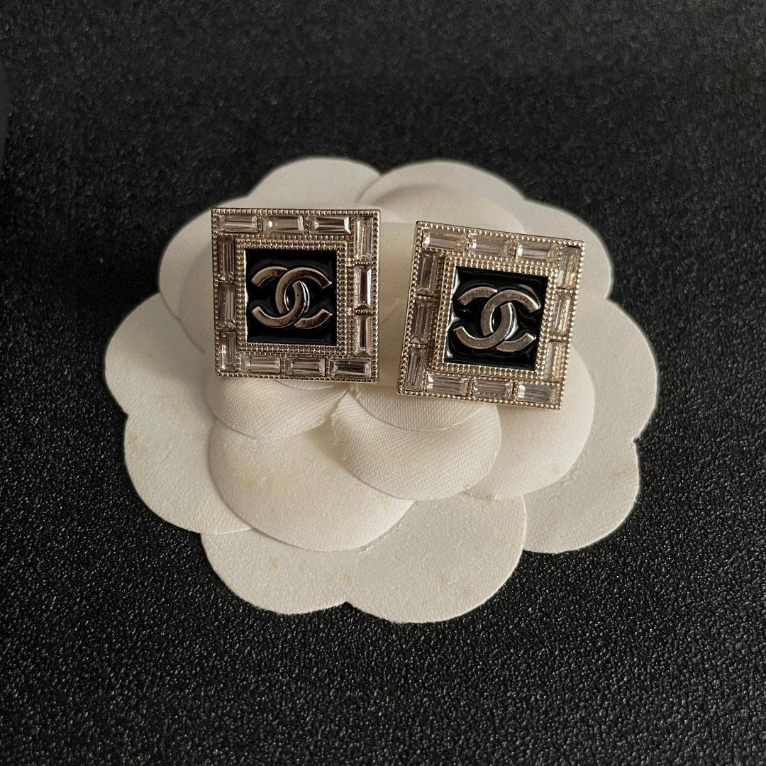 Chanel Interlocking C Stud Earrings - album image 8