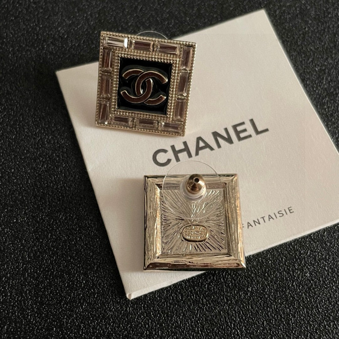 Chanel Interlocking C Stud Earrings - album image 7