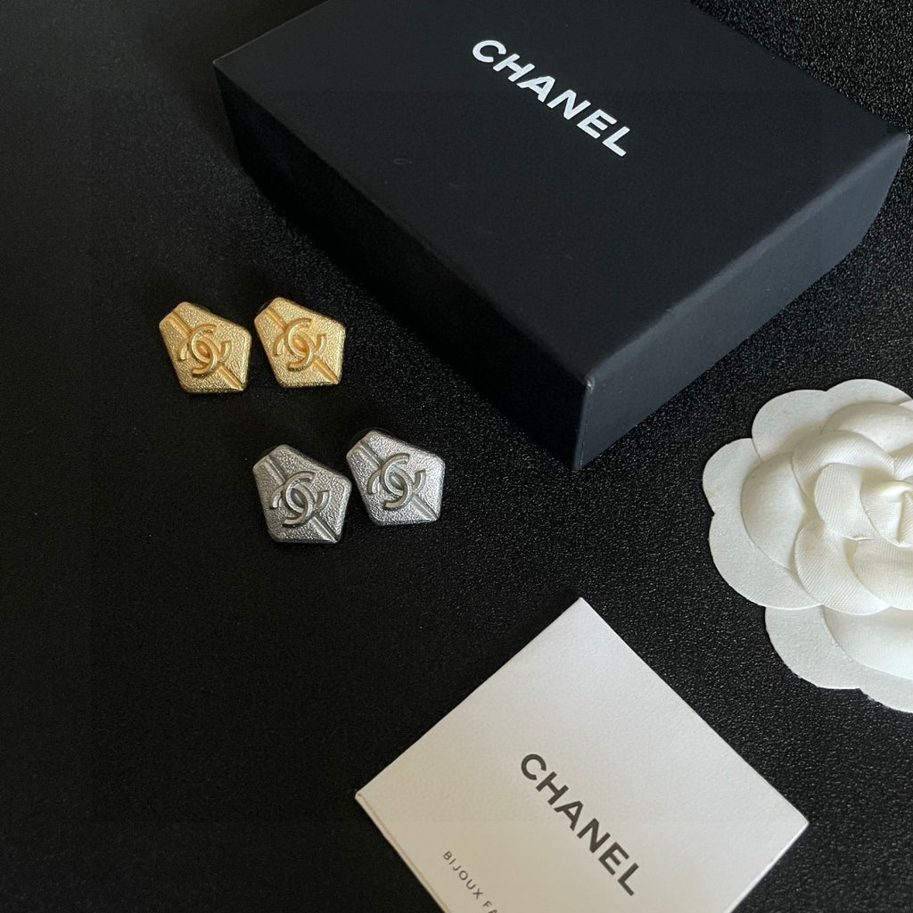 Chanel Interlocking C Stud Earrings - album image 5