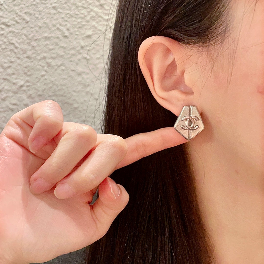 Chanel Interlocking C Stud Earrings - album image 2