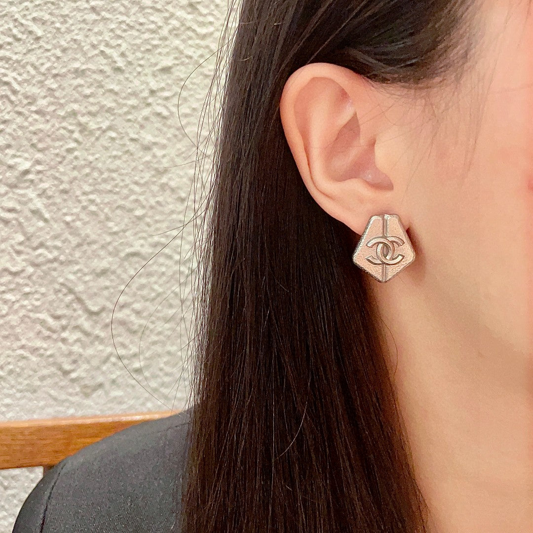 Chanel Interlocking C Stud Earrings - album image 3