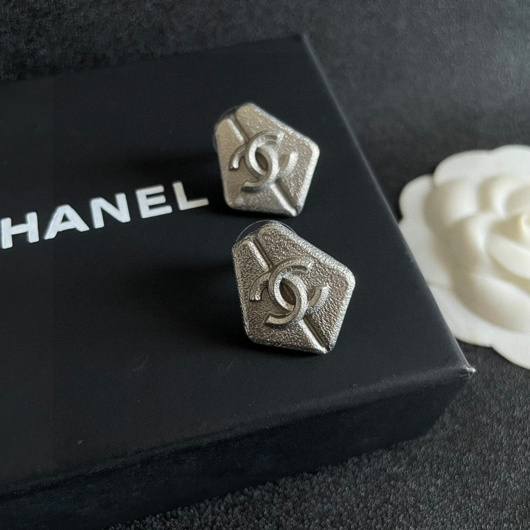 Chanel Interlocking C Stud Earrings - album image 9