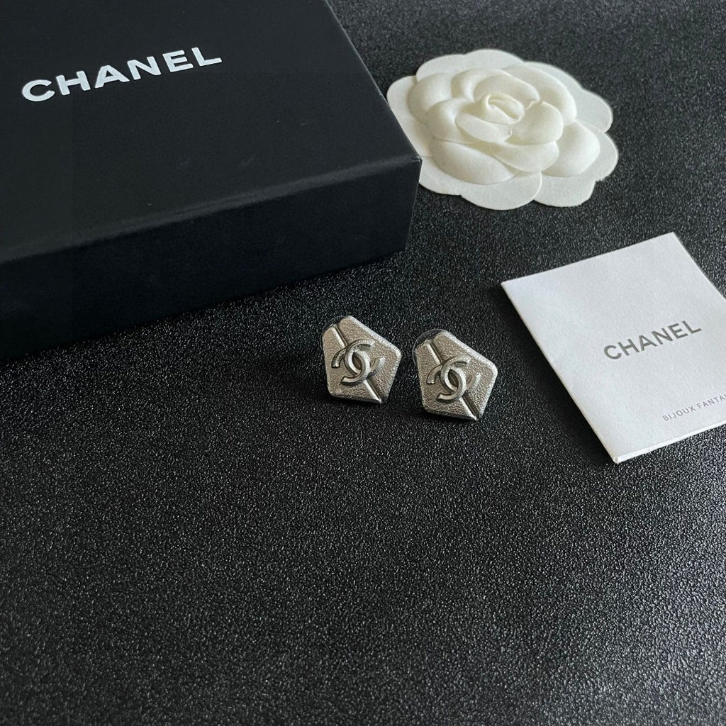 Chanel Interlocking C Stud Earrings - album image 6
