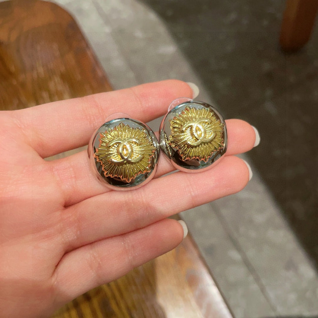 Chanel Interlocking C Stud Earrings - album image 4