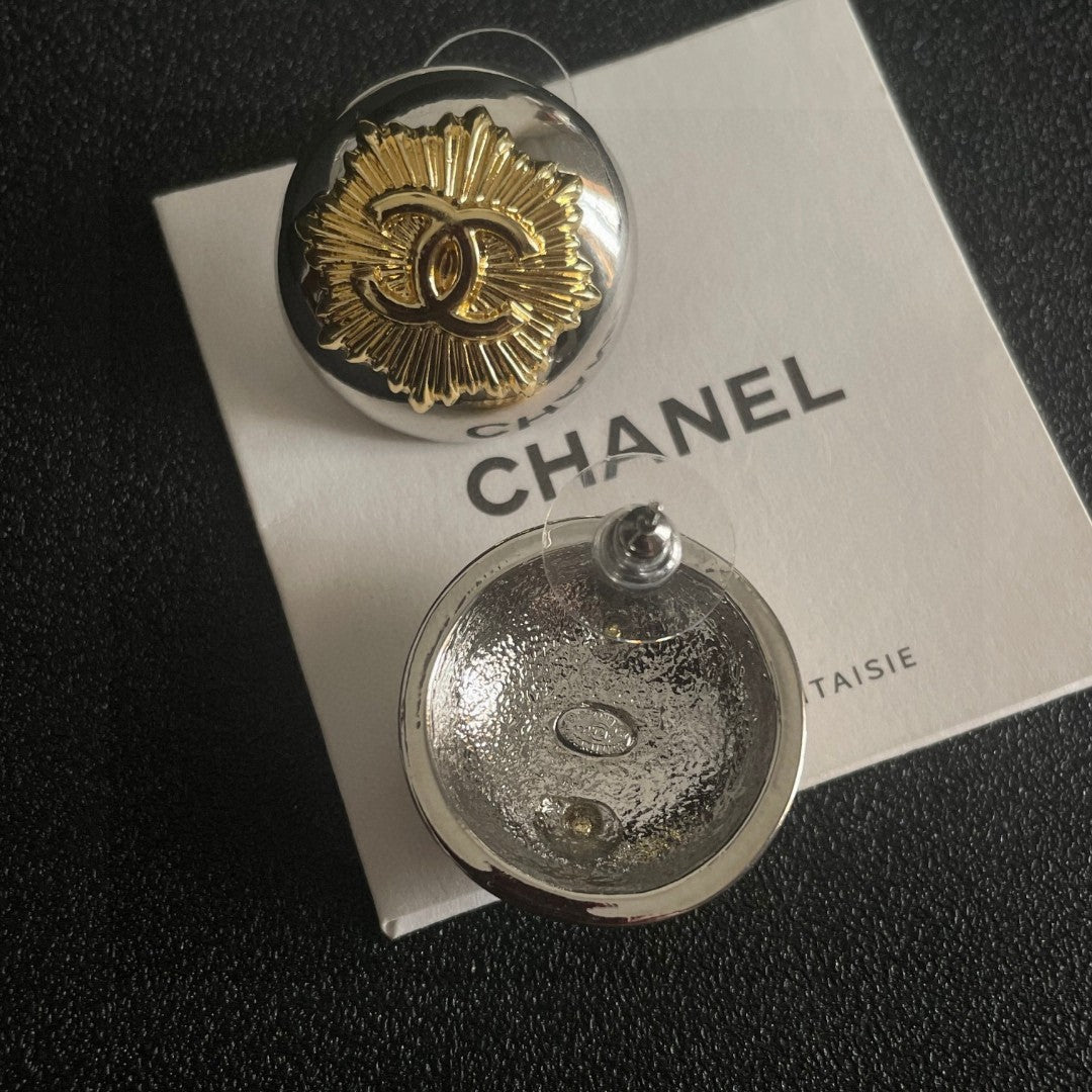 Chanel Interlocking C Stud Earrings - album image 7