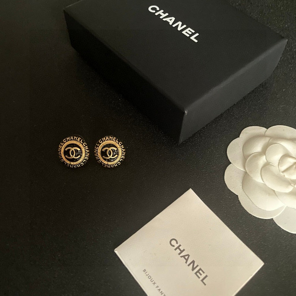 Chanel Interlocking C Letter Stud Earrings - album image 5