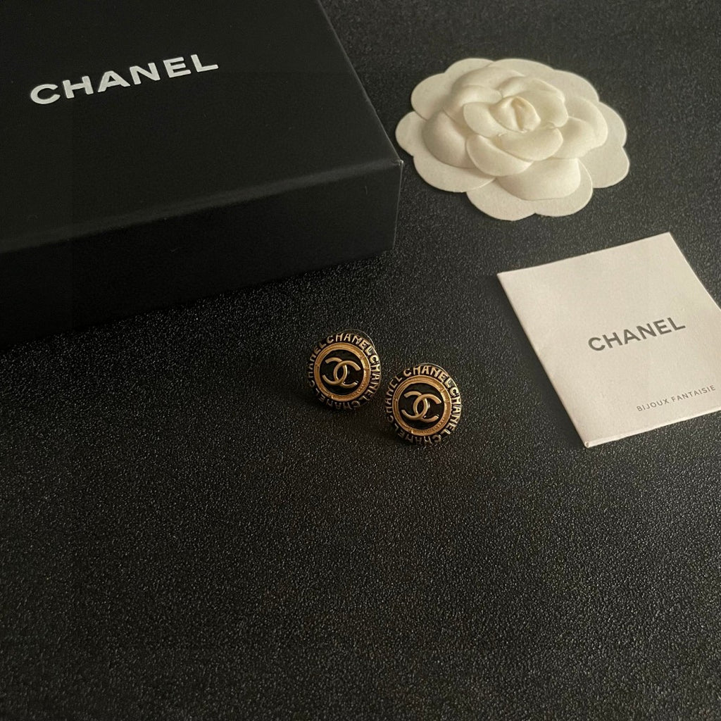 Chanel Interlocking C Letter Stud Earrings - album image 6