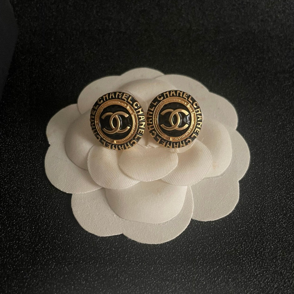 Chanel Interlocking C Letter Stud Earrings - album image 8