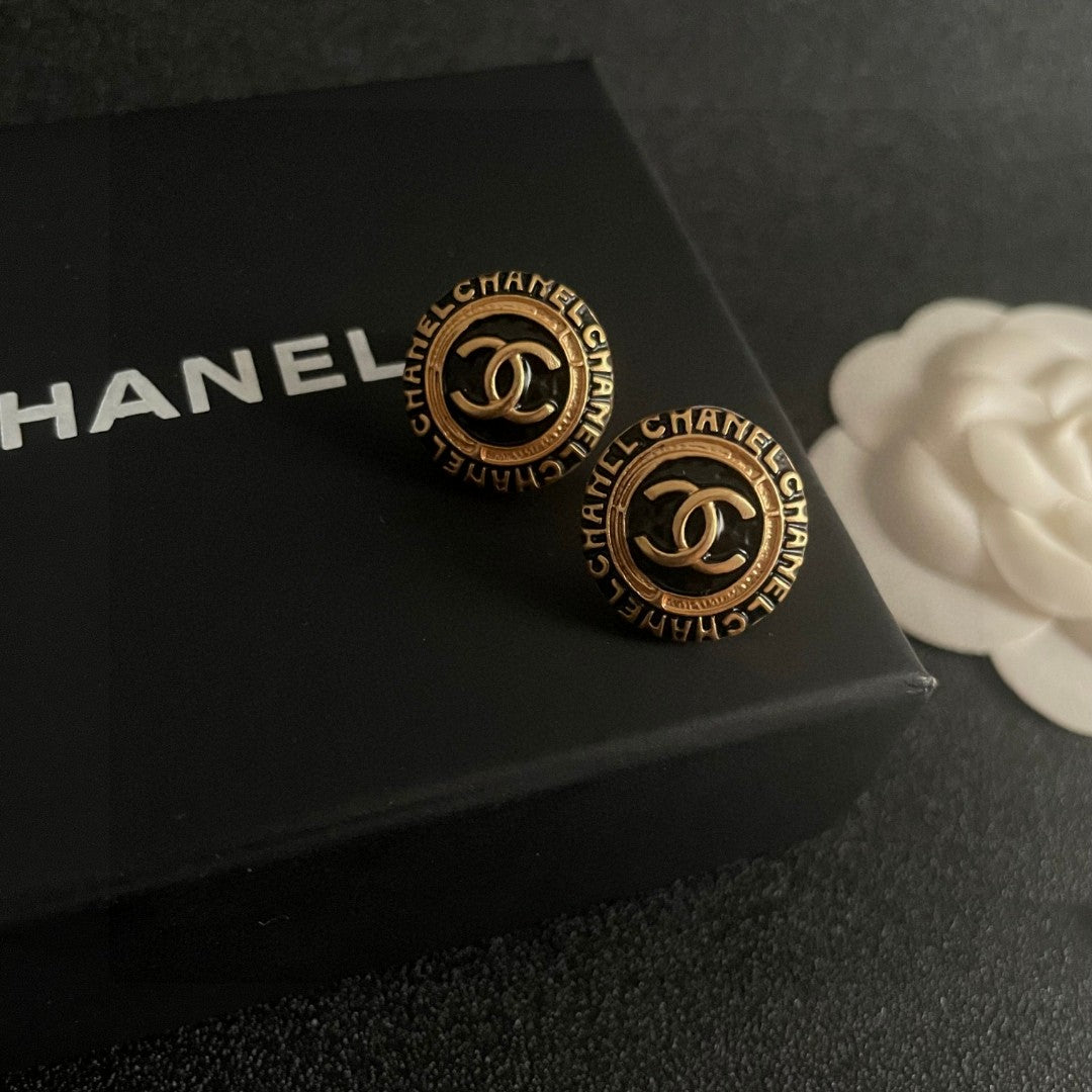 Chanel Interlocking C Letter Stud Earrings - album image 9