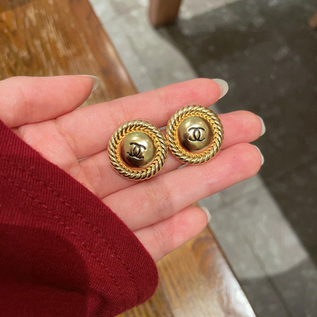 Chanel Interlocking C Stud Earrings - album image 4