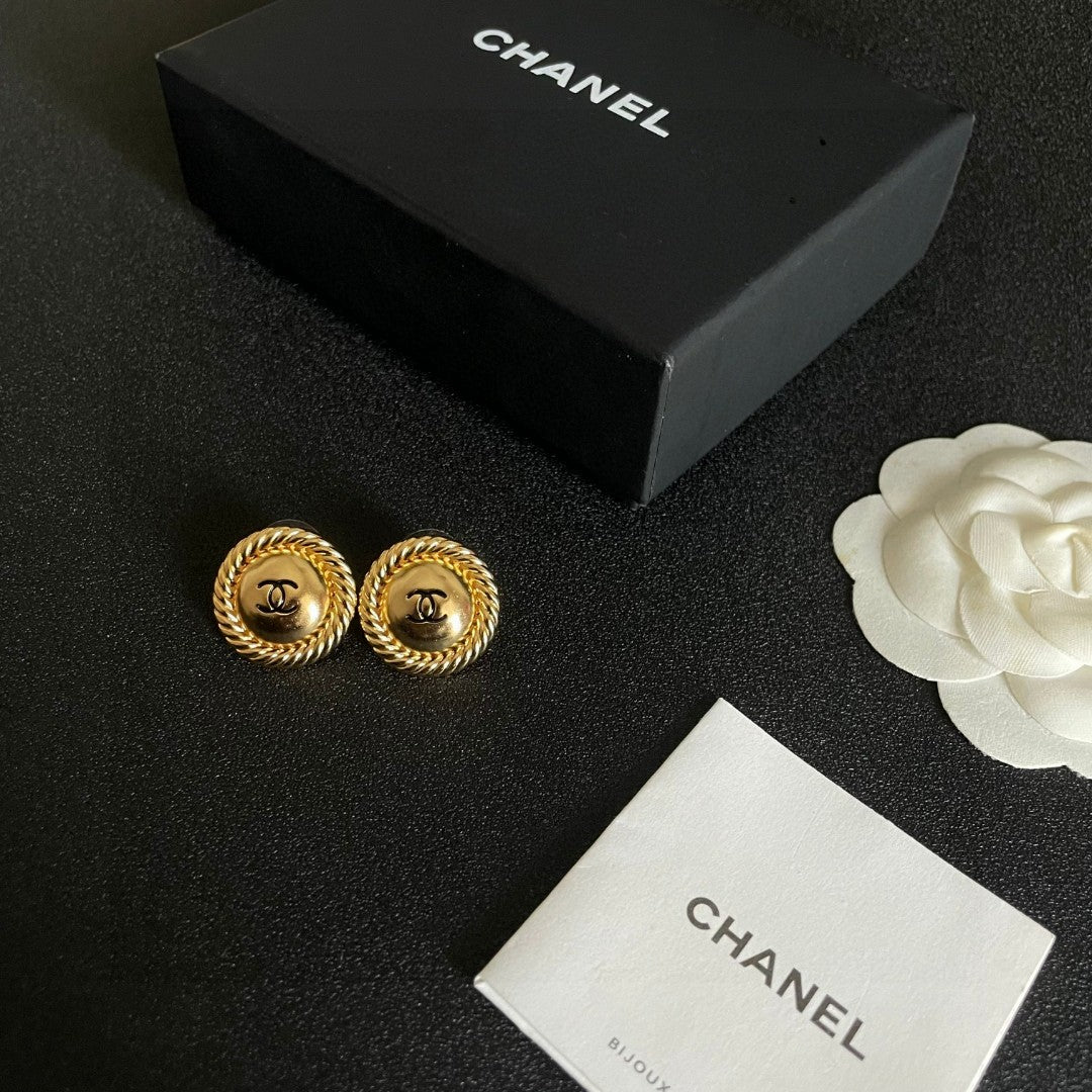 Chanel Interlocking C Stud Earrings - album image 5