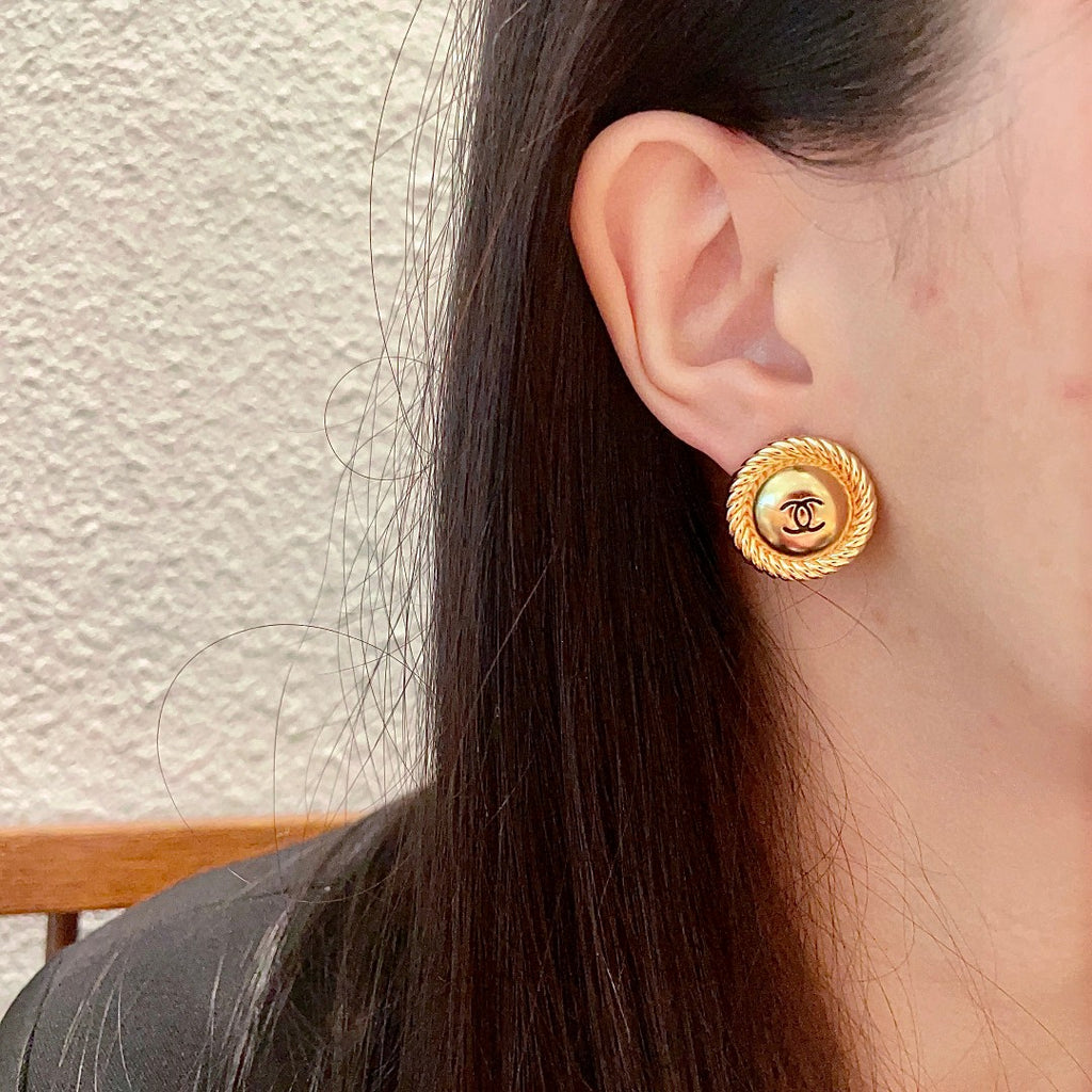 Chanel Interlocking C Stud Earrings - album image 3