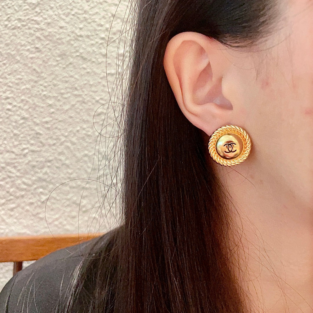 Chanel Interlocking C Stud Earrings - album image 3