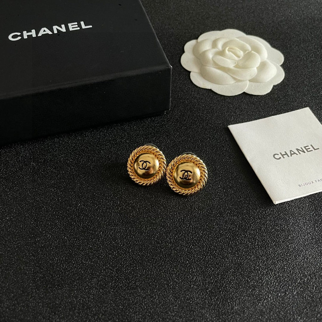 Chanel Interlocking C Stud Earrings - album image 6