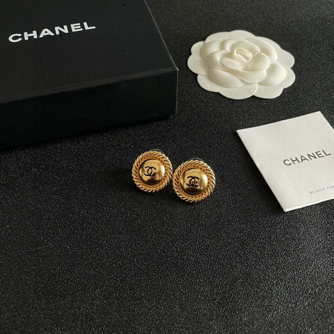 Chanel Interlocking C Stud Earrings - album image 6