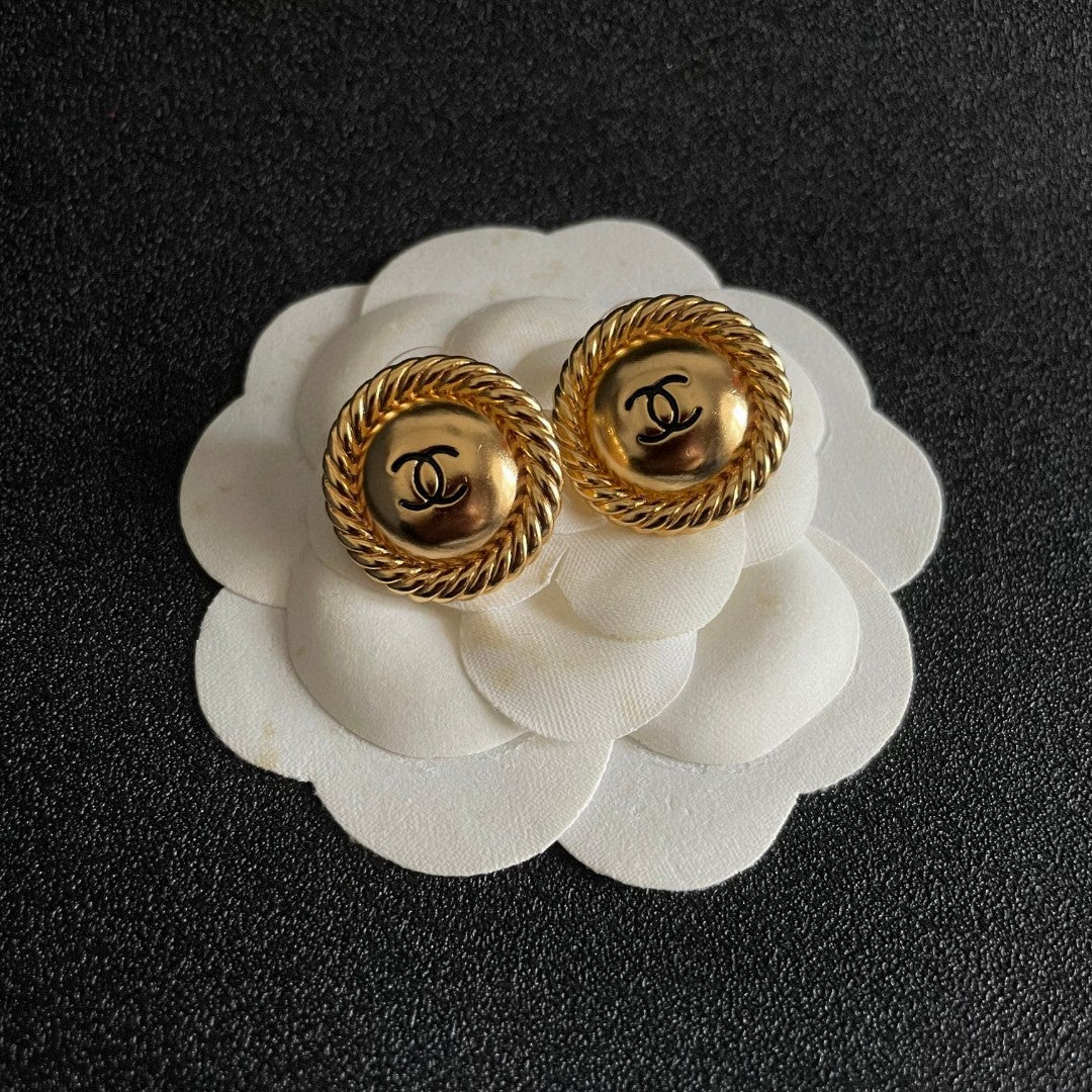 Chanel Interlocking C Stud Earrings - album image 8