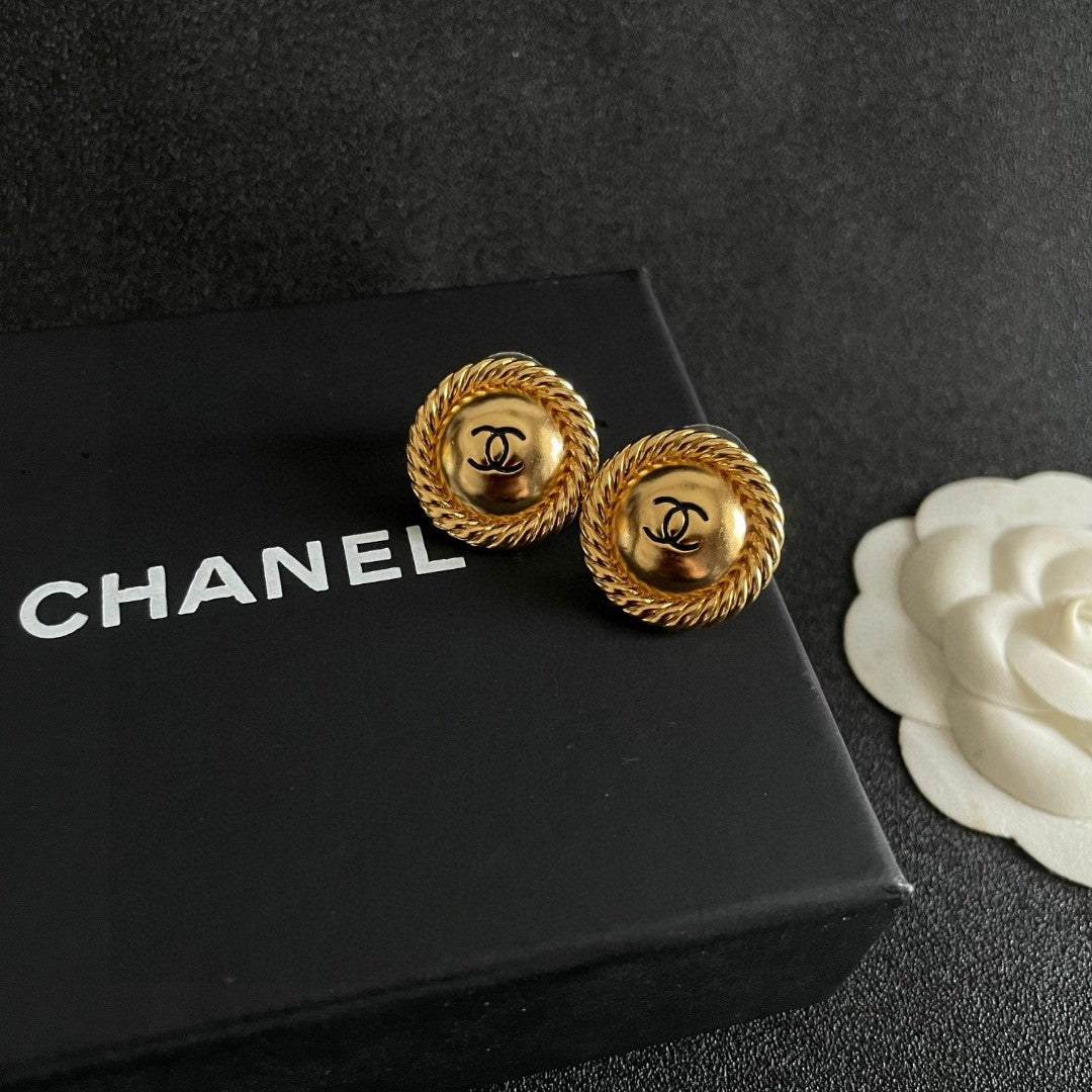 Chanel Interlocking C Stud Earrings - album image 9