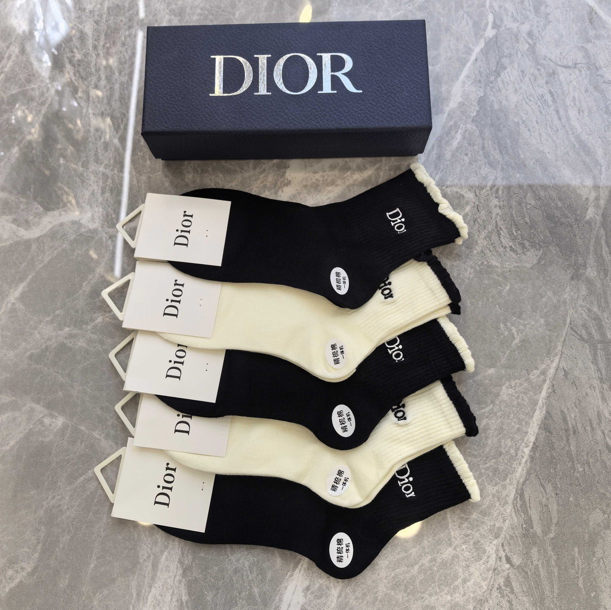 Dior small side letters crew socks - view 2