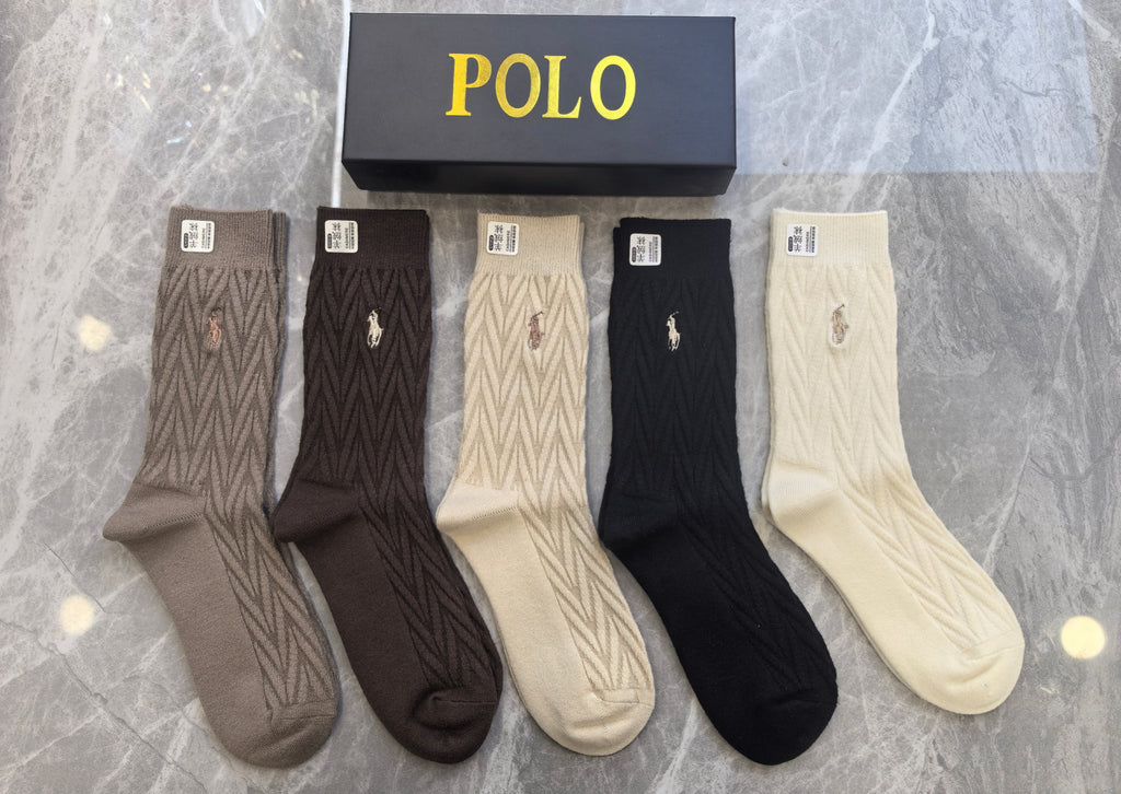 Polo Ralph Lauren neutral cable pony socks, image 3