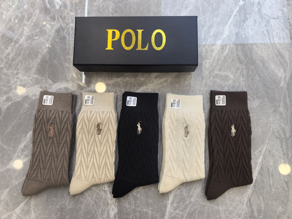 Polo Ralph Lauren neutral cable pony socks, image 1