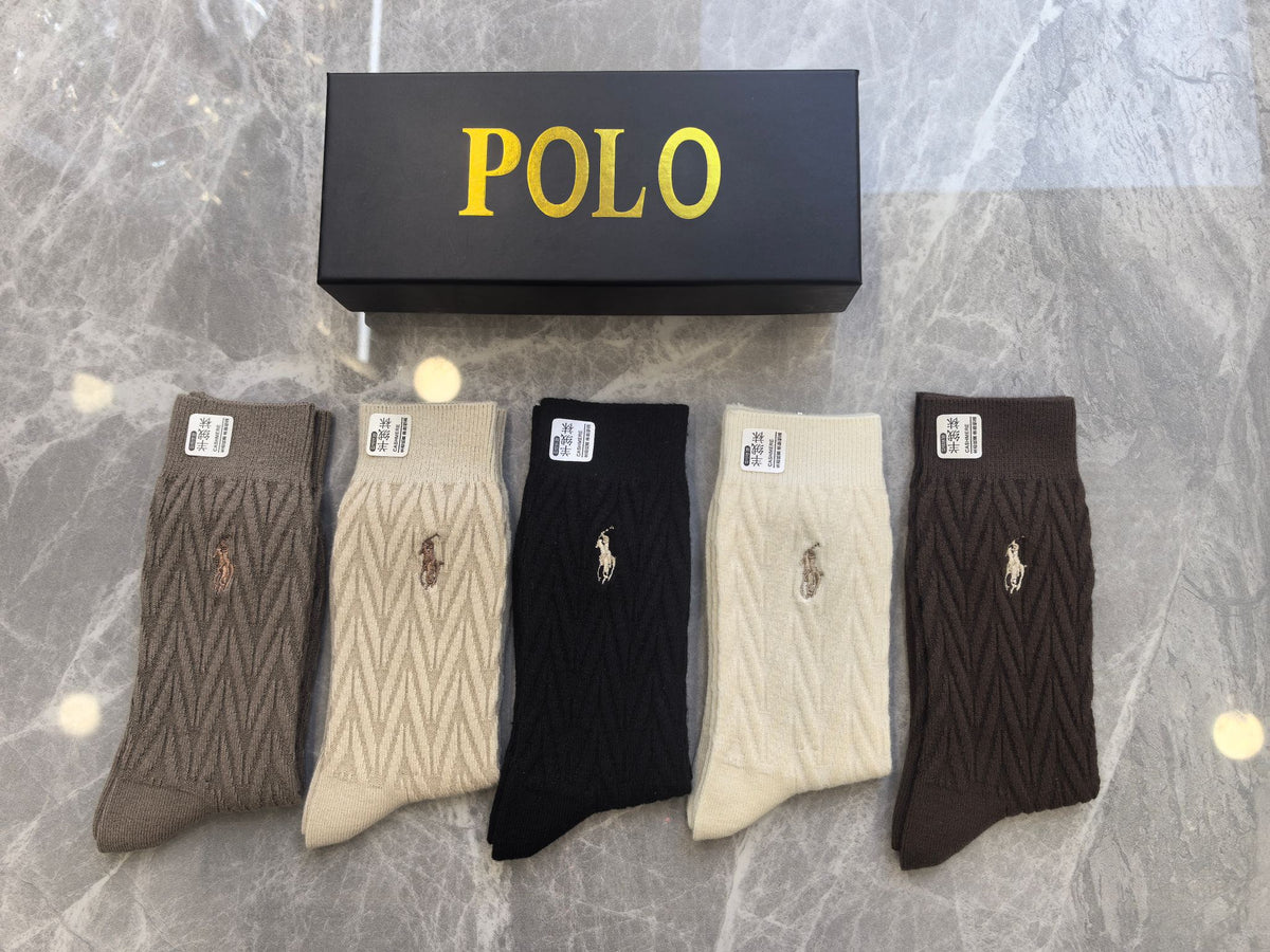 Polo Ralph Lauren neutral cable pony socks, image 1