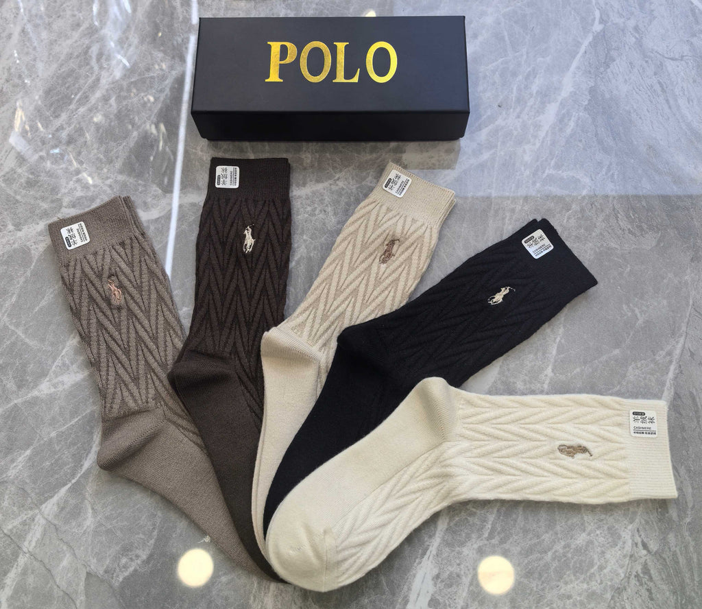 Polo Ralph Lauren neutral cable pony socks, image 2