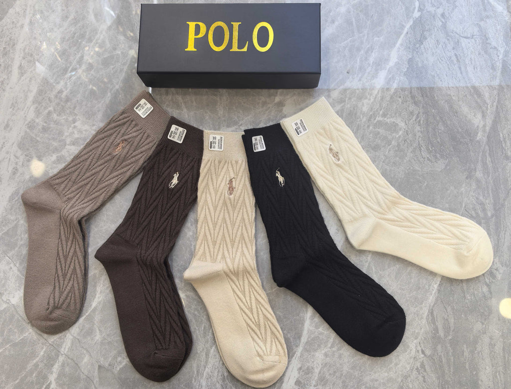 Polo Ralph Lauren neutral cable pony socks, image 4
