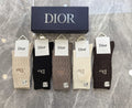 Dior textured neutral motifs crew socks - view 1