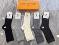 Louis Vuitton tonal ribbed emblem crew socks, image 1