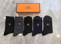 Hermes dark mix gold circle h socks, image 1