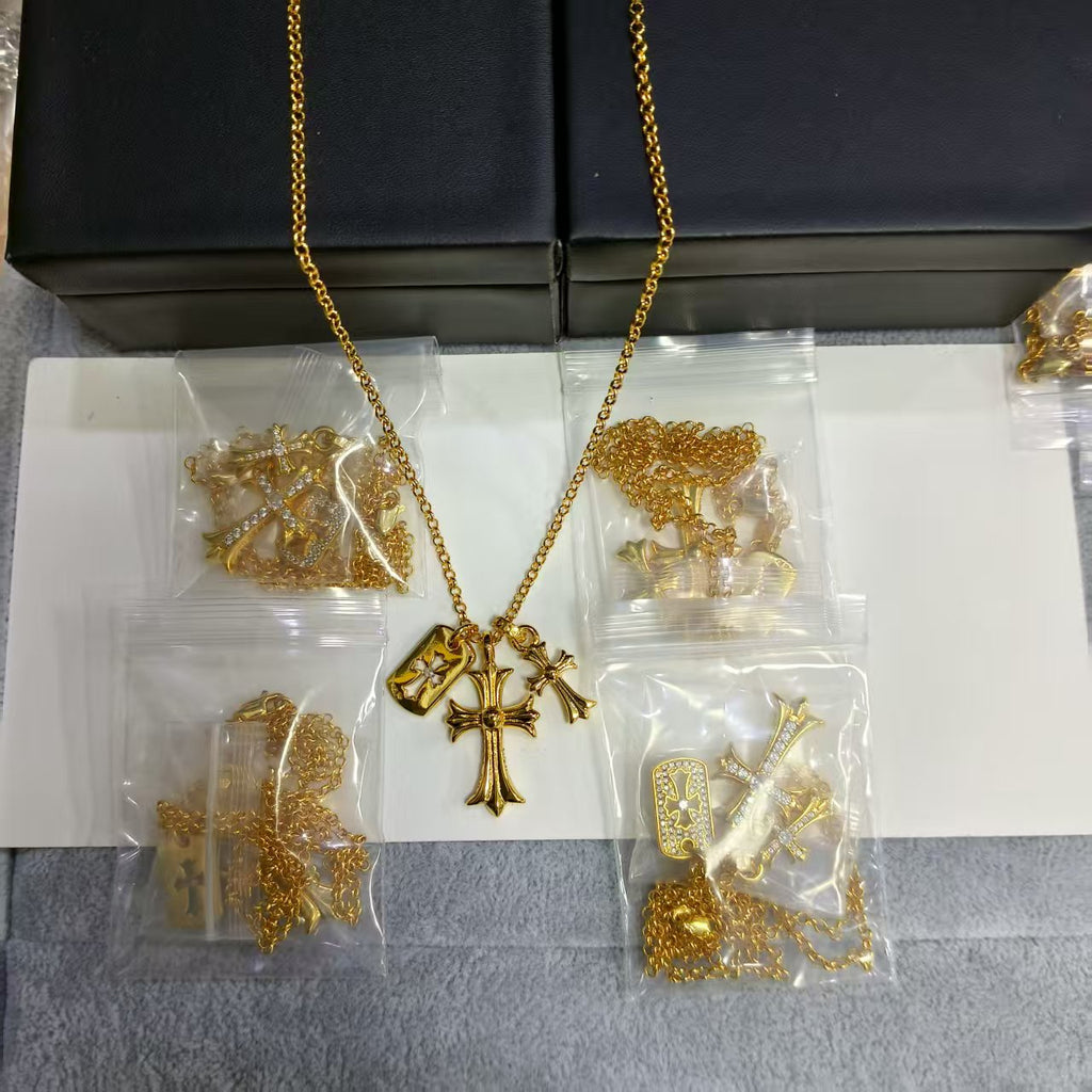 Chrome Hearts Gold-Tone Pearl-Style Necklace Set - album image 2