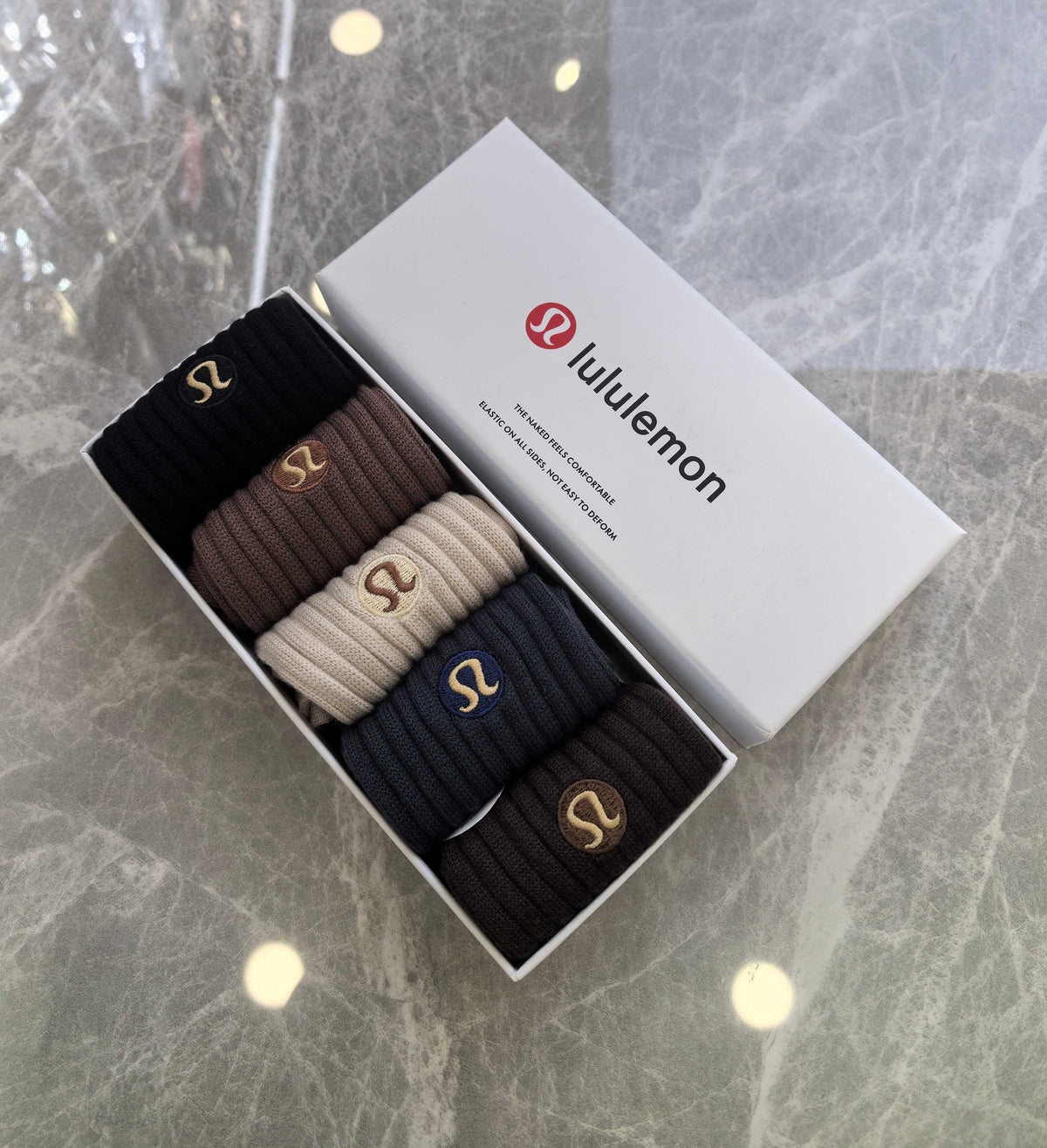 Lululemon dark ribbed emblem crew socks - view 1