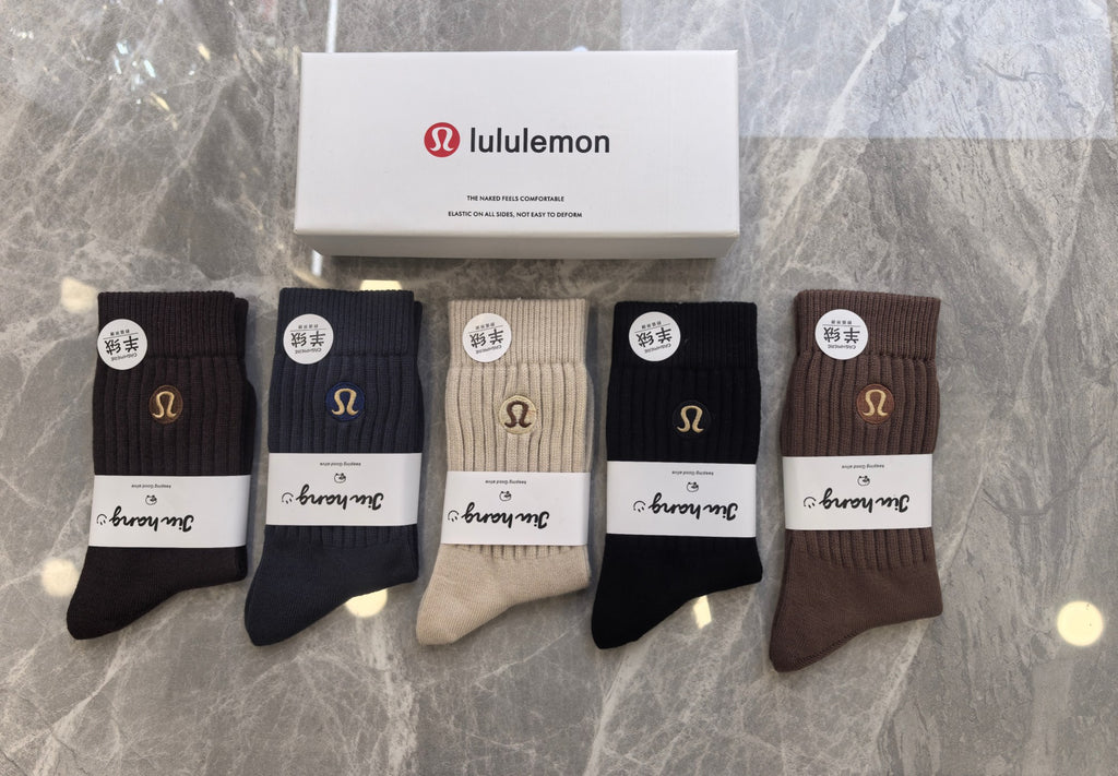 Lululemon dark ribbed emblem crew socks - view 6
