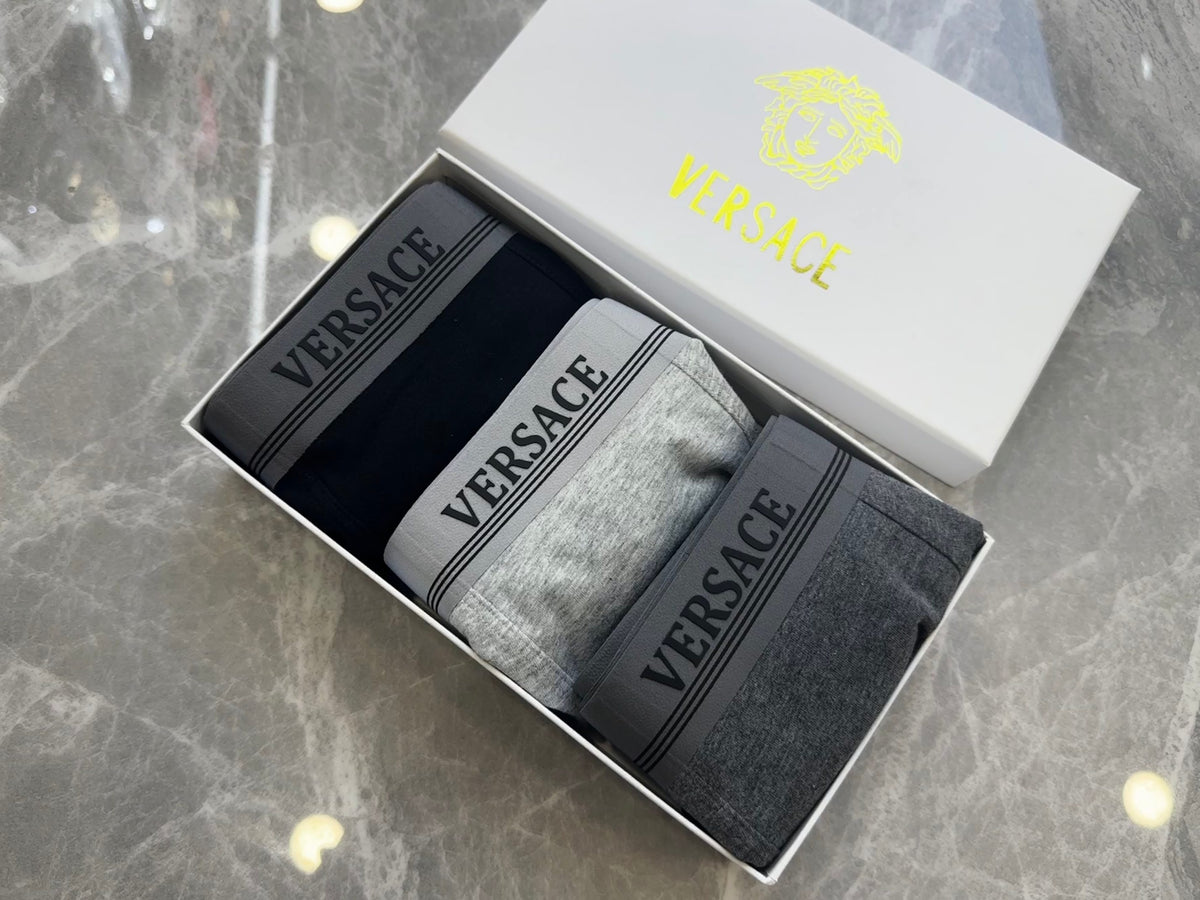 Versace tonal waist lettering boxer briefs - view 9