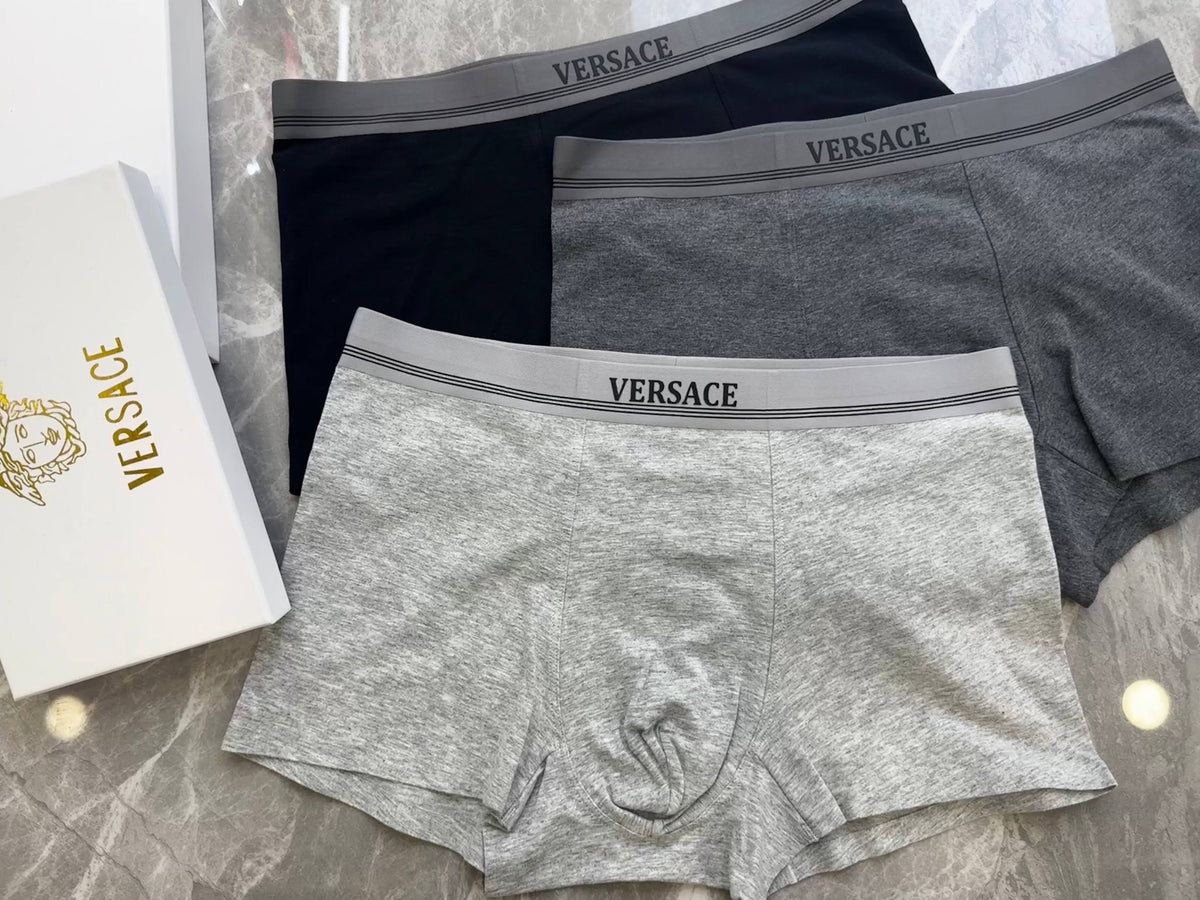 Versace tonal waist lettering boxer briefs - view 6