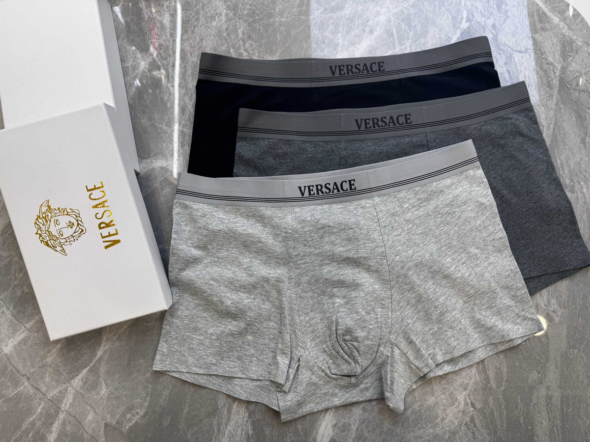 Versace tonal waist lettering boxer briefs - view 7
