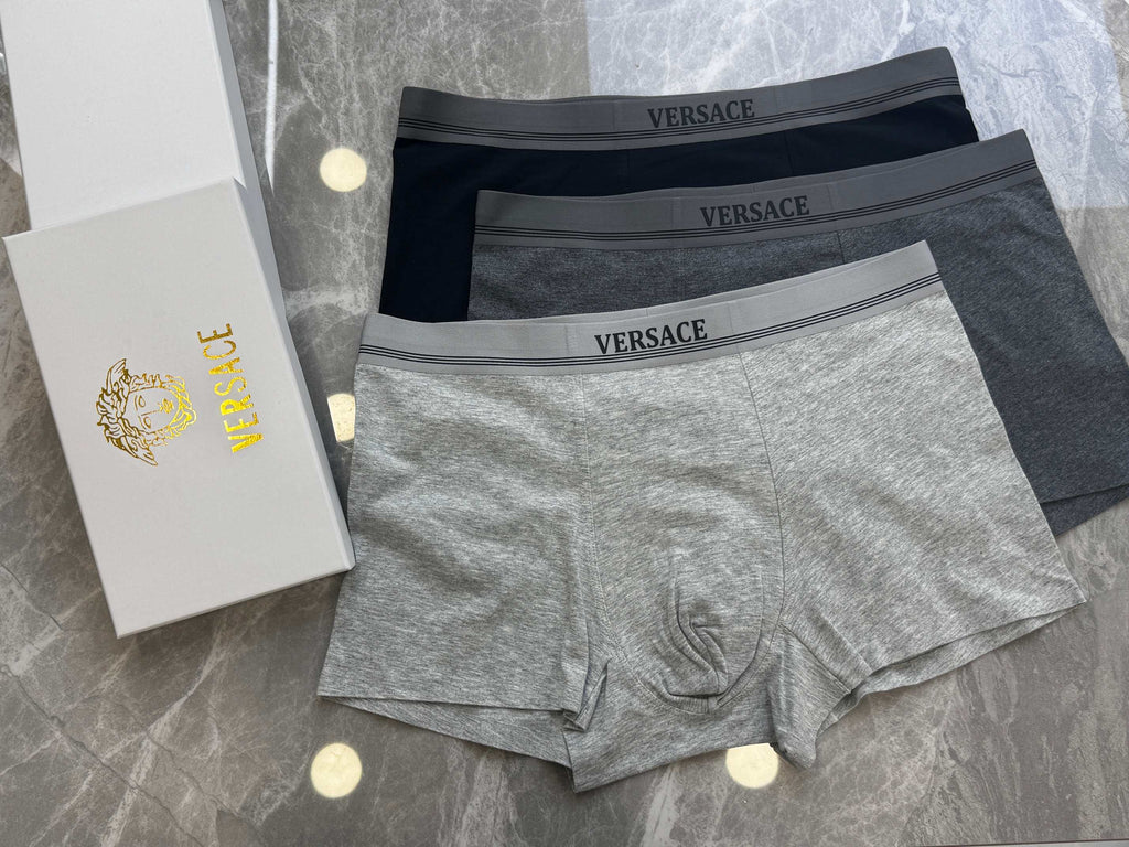 Versace tonal waist lettering boxer briefs - view 8